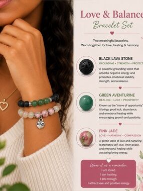 Mixed Gemstone Love Bracelet